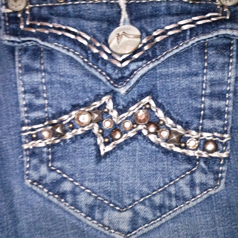 Women's Blue Embellished Jeans